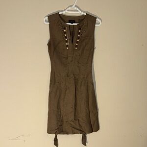 Tahari Brown Sleeveless Size 2 Dress